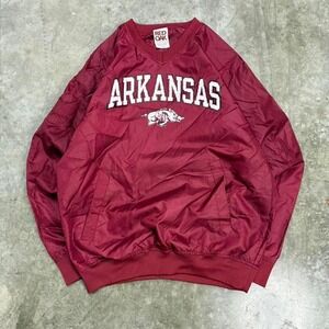 Vintage Red Oak Arkansas Razorbacks pullover windbreaker Size S
